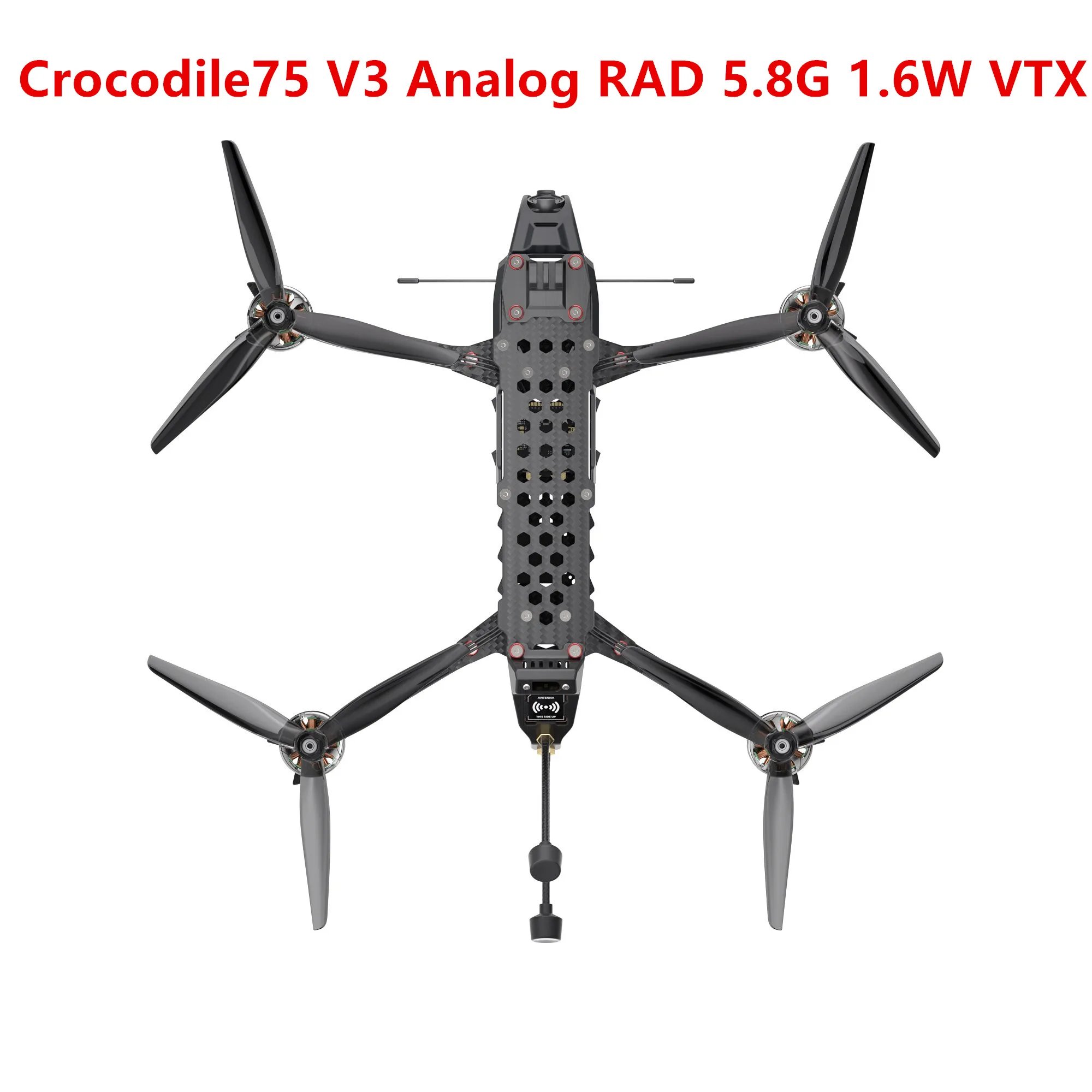 

GEPRC Crocodile75 V3 Analog M8U GPS F722-HD V2 FC RAD 5.8G 1.6W VTX Caddx Ratel2 Camera SPEEDX2 2806.5 1350KV Motor Long Range