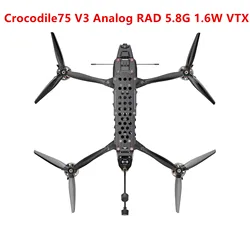 GEPRC Crocodile75 V3 Analog M8U GPS F722-HD V2 FC RAD 5.8G 1.6W VTX Caddx Ratel2 Camera SPEEDX2 2806.5 1350KV Motor Long Range