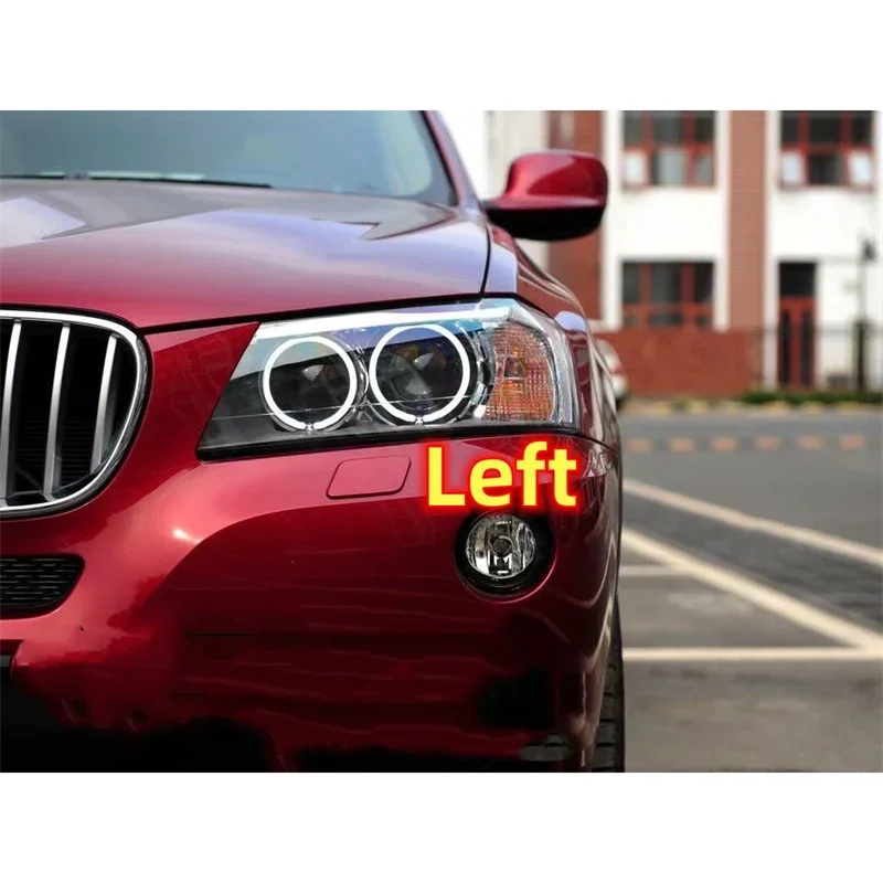 HTTCY لسيارات BMW X3 F25 2010 2011 2012 2013 غطاء المصباح الأمامي للسيارة عدسة قذيفة غطاء المصباح عاكس الضوء كشافات قناع خفيف