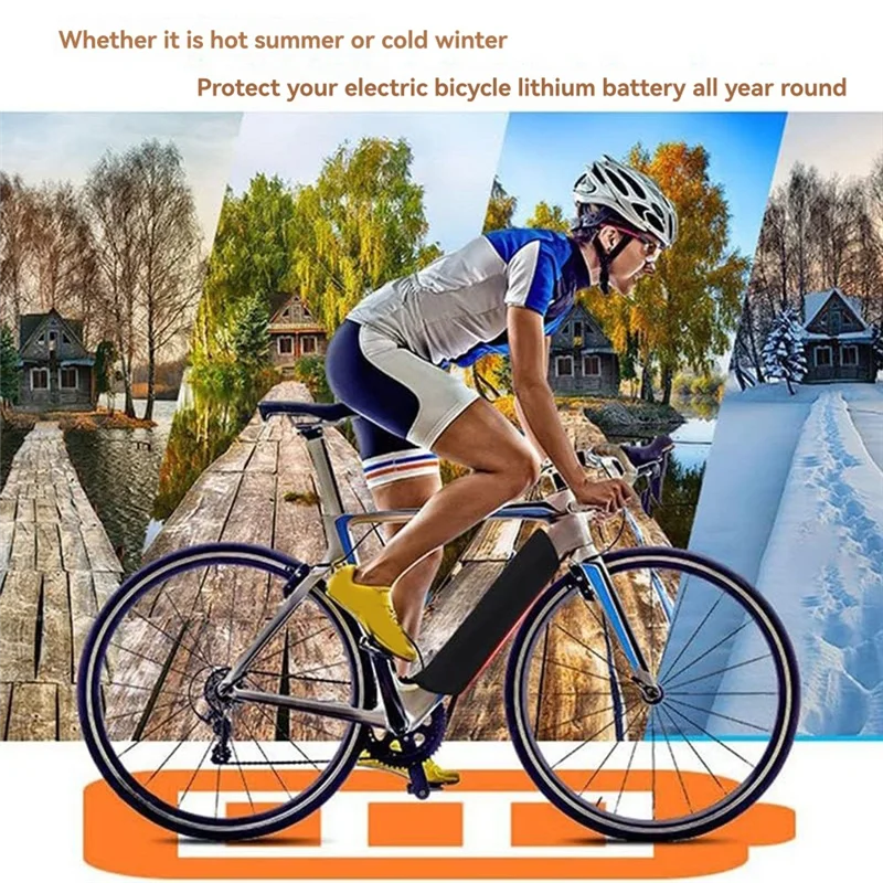 

AS98-2PCS Waterproof Neoprene Protective Cover For E-Bike Bicycle Battery Protective Cover For Battery Protection Cover