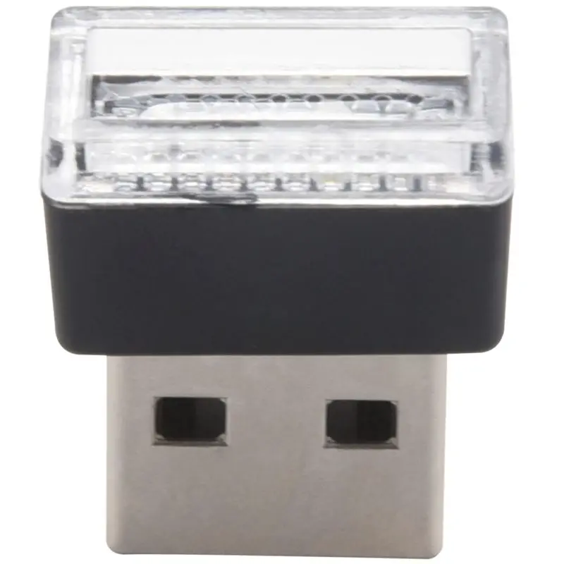 AEF6-3X Mini draagbare mini USB LED-autolamp Auto-interieur USB Sfeerlicht Plug and Play Decoratief licht Wit