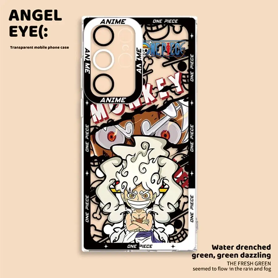 Case for Samsung Galaxy S23 Ultra S21 S25 Edge S22 FE S24 Note 20 Ultra 10 S20 Plus Clear Phone Cover Ones Pieces Luffy