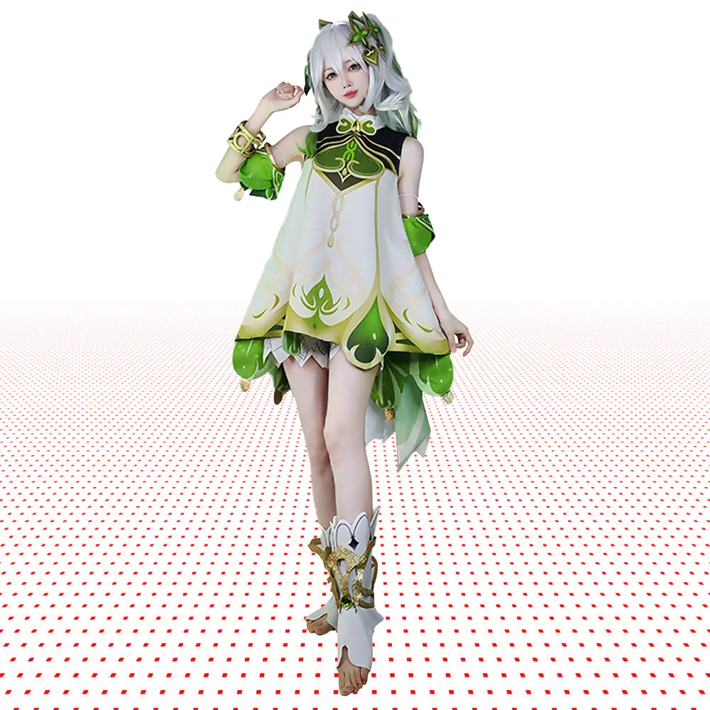 Genshin impact nahida ชุดคอสเพลย์ผู้หญิงเมดเดรสสไตล์น่ารัก nahida genshin สำหรับขนาดเด็กเล็กเด็กผู้หญิง