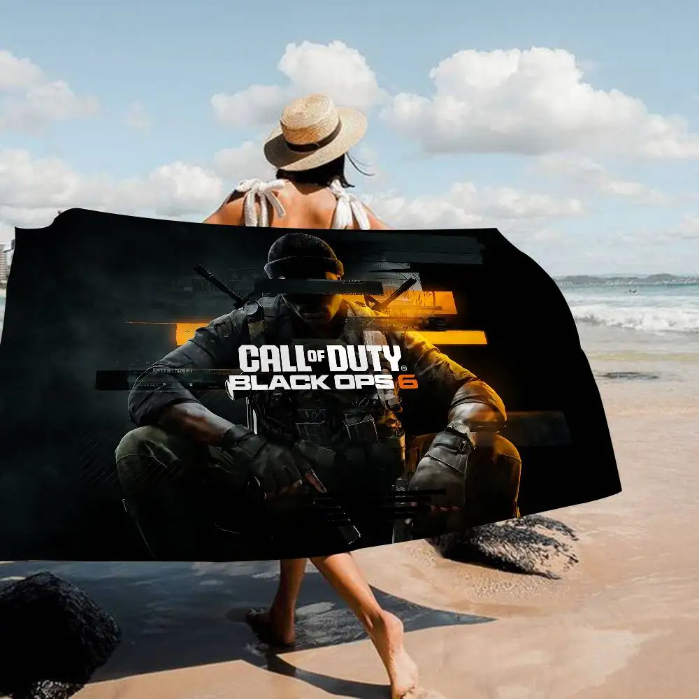 Call of Duty War Game Microfiber Blanket Quick Drying Beach Towels Oversized Printing Super Absorbent Pool Towel Blanket
