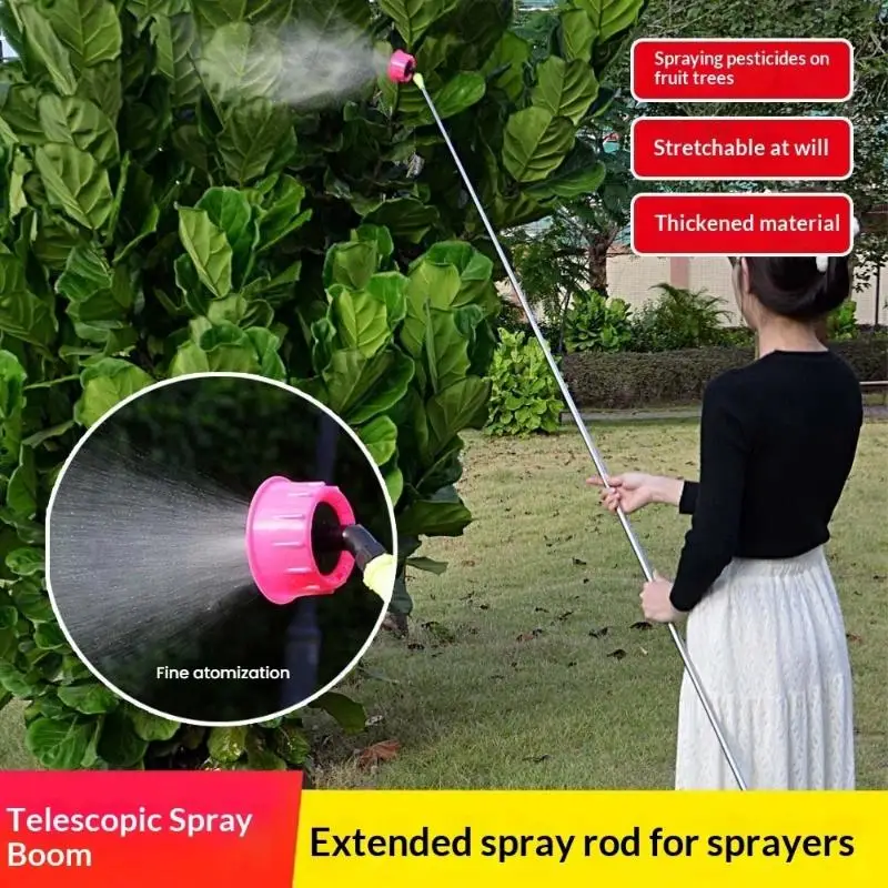 Stainless Steel Telescopic Sprayer Extension Rod Fine Atom Nozzle Wear Resistant Tool For Home Garden Farm Spraying Tools