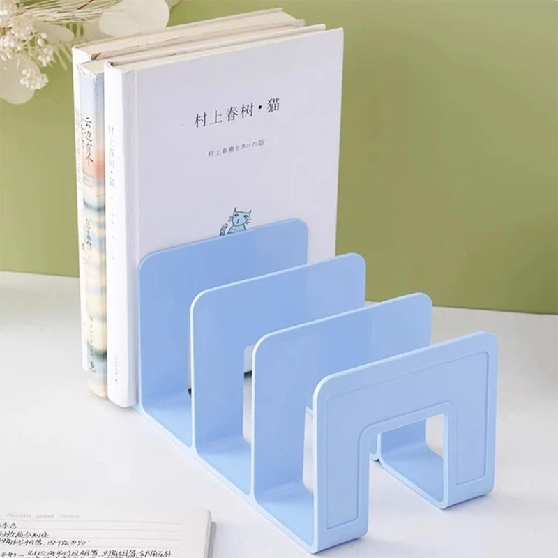 4 Grid Desktop Bookcase Stand Decorative Storage Bookcase School Stationery Office Desktop File Rack