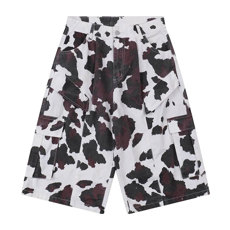 

Vintage Hip Hop Cargo Jeans Shorts Streetwear Casual Harakuju Denim Short For Male Loose Fit