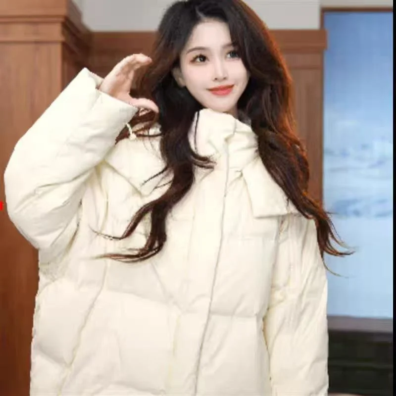 2024 New Fashion Joker Down Cotton-padded Jacket Ladies Hooded Cotton-padded Jacket Winter Casual Ladies Cotton-padded Coat Top