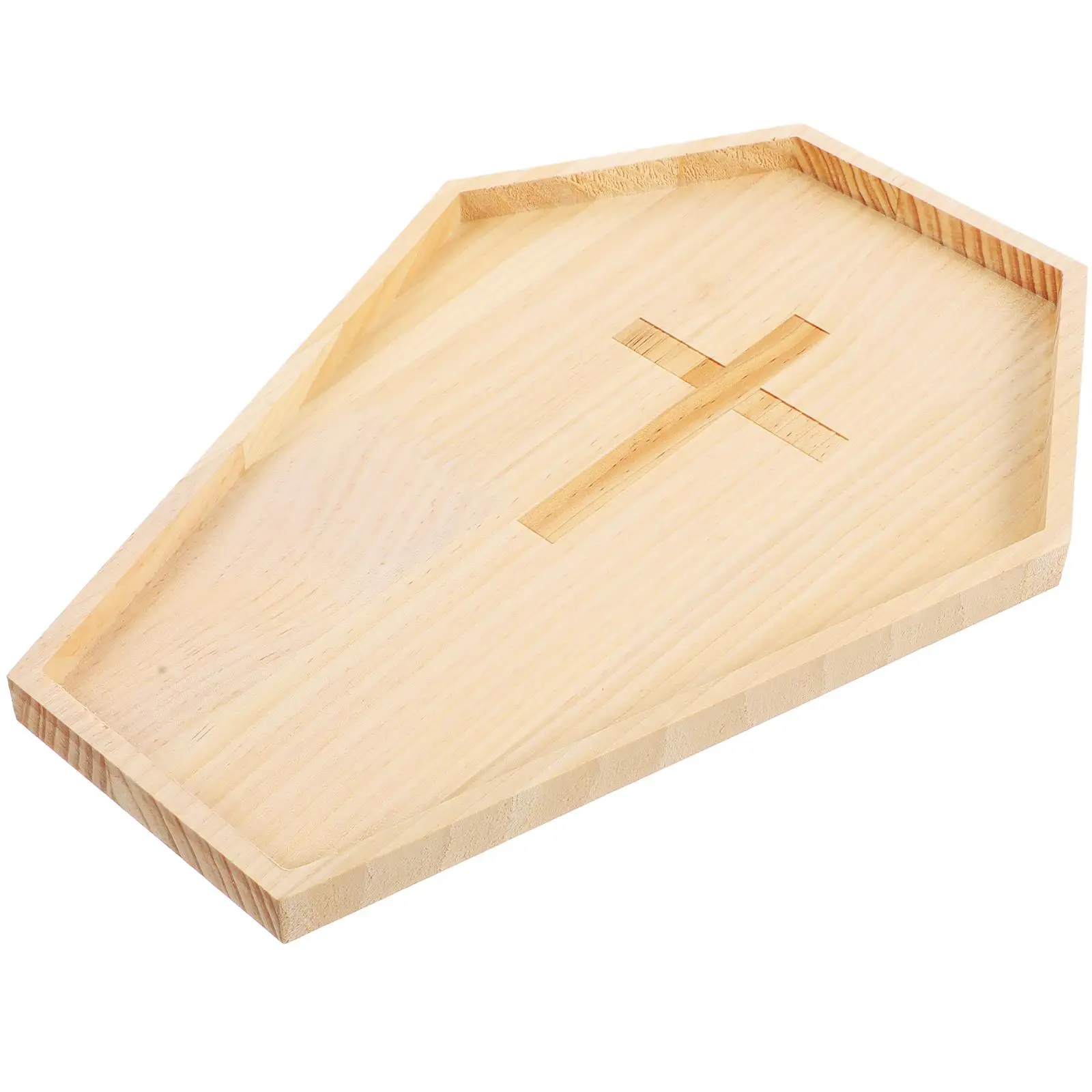 Coffin Shaped Serving Tray Bread Display Plate Pumpkin Decorative Holiday Caskets