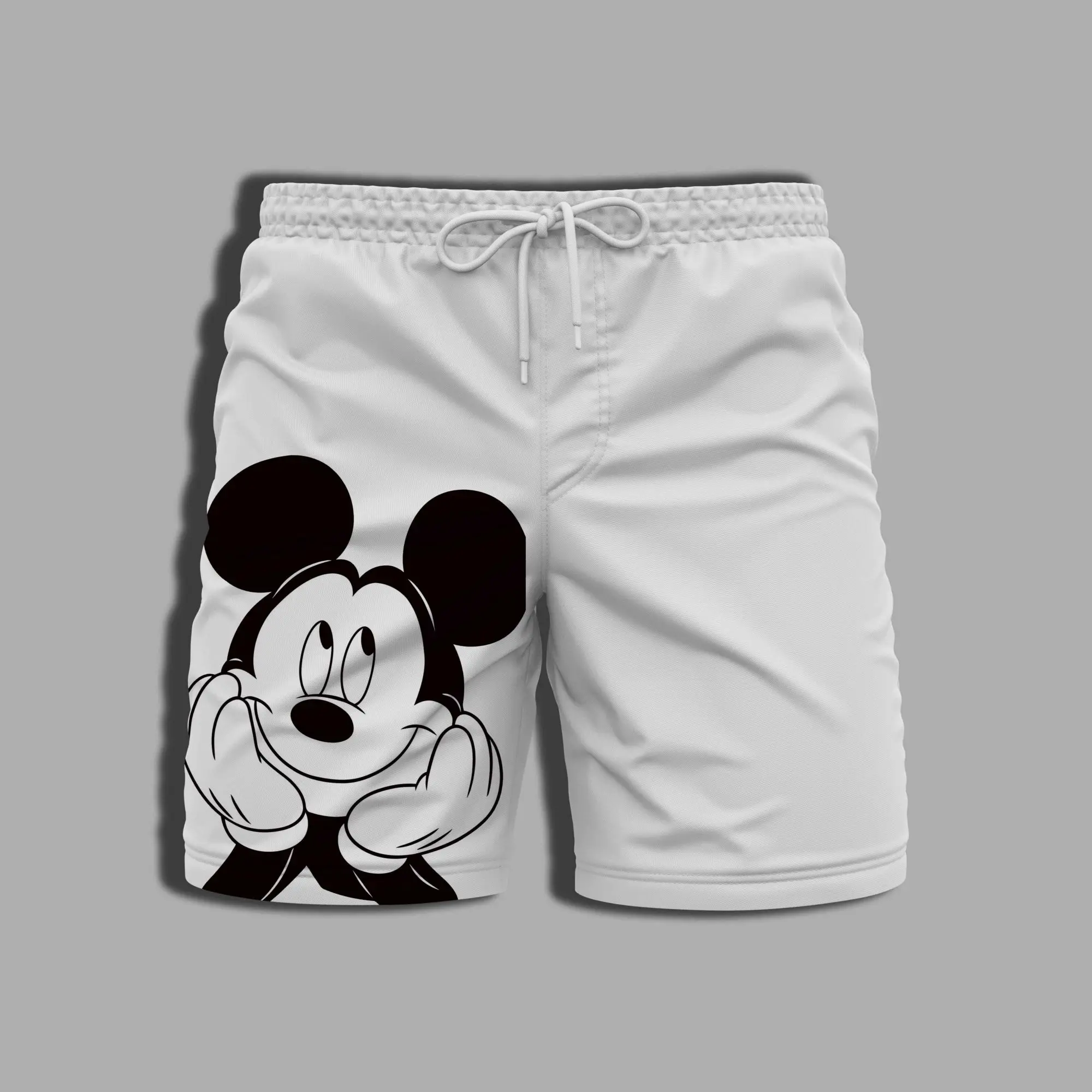 Whole Swimsuit Mickey Men's Shorts for Women Disney Beach Bathing Suit Man Pants Summer Printing Minnie Mouse Clothing Male Swim