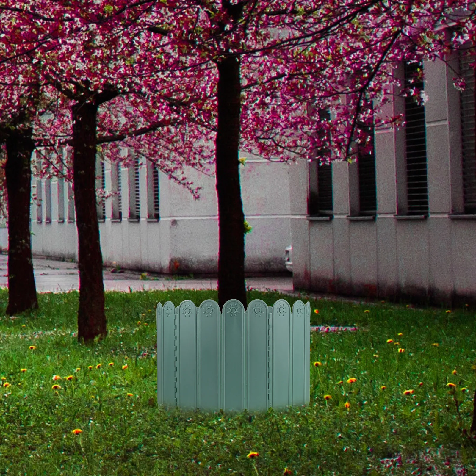 

Пластиковый садовый забор-ограждение для газона, декоративная ландшафтная панель, многоразовая портативная бордюрная лента для сада, ограждение для газона и цветов