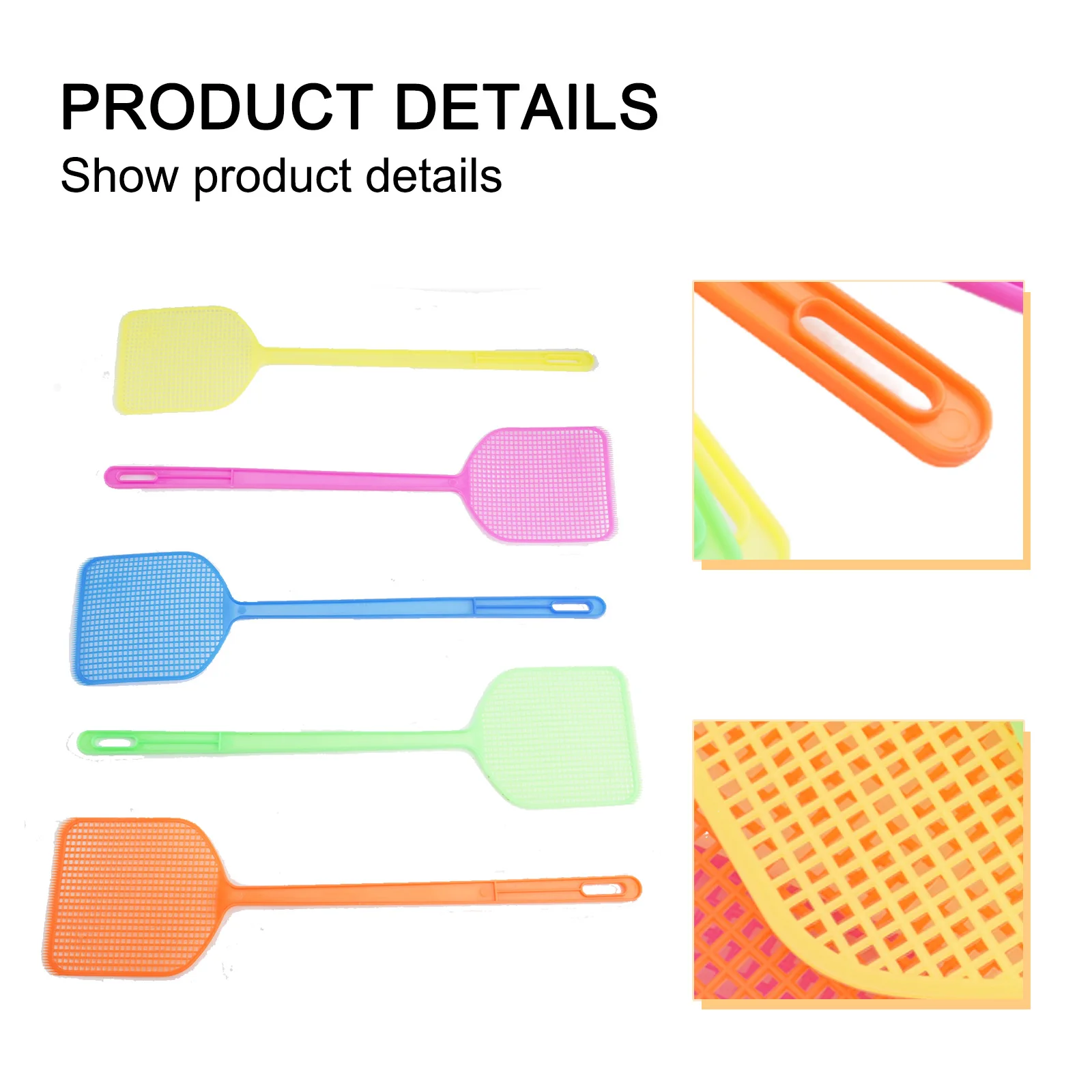 Scacciamosche con manico efficace e lungo-confezione da 5-ideale per interni e