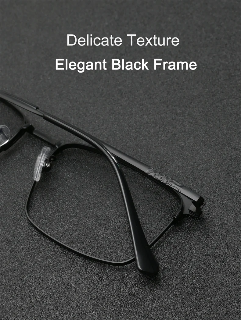 Hochwertige ultraleichte Retro-Lesebrille aus reinem Titan und Metall, Anti-Blaulicht-Lesebrille für Herren, quadratische Presbyopie-Brille – Detail 4