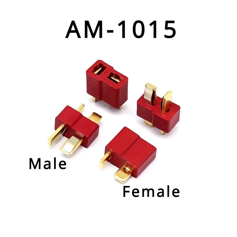 2 Pairs T Plug Deans Connectors Set AM-1015  For RC LiPo Battery Helicopter Male/Female Terminals Connectors Assortment Kit