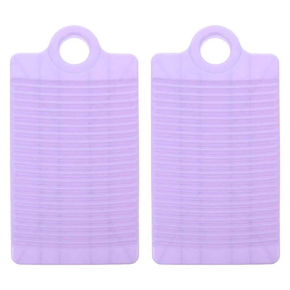 

2Pcs Mini Washboard Plastic Portable Non-Slip Handheld Laundry Scrub Board for Bathroom Hand Washing Clothes Tool