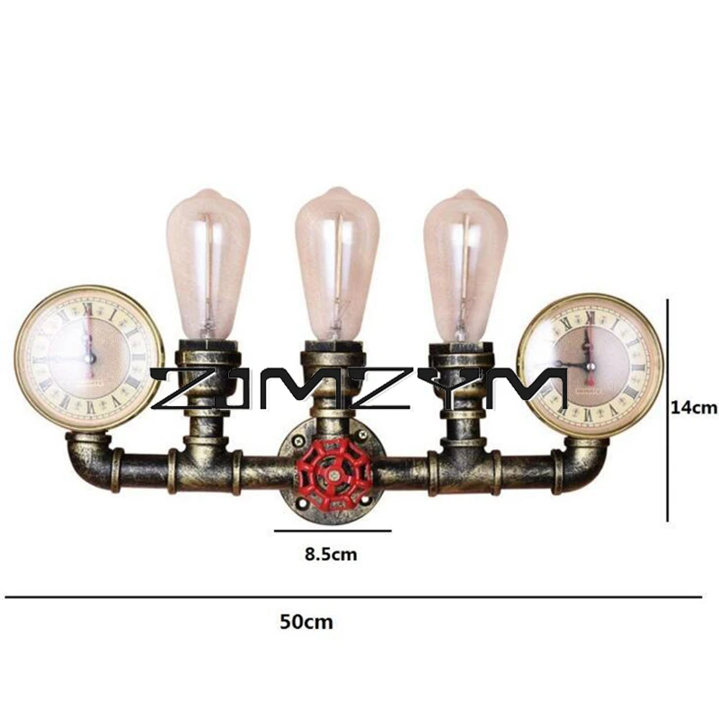 산업 스타일 빈티지 레트로 로프트 벽 조명, 수도관 바 펍 카페 레스토랑 복도 복도 홀 클럽 벽 스콘스