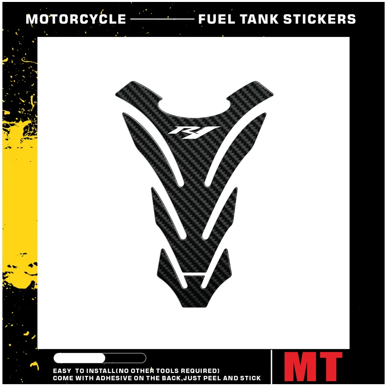 

for R1 R1M 2023 3D Motorcycle Tank Pad Protector Sticker Fish Bone Decal Reflective and waterproof