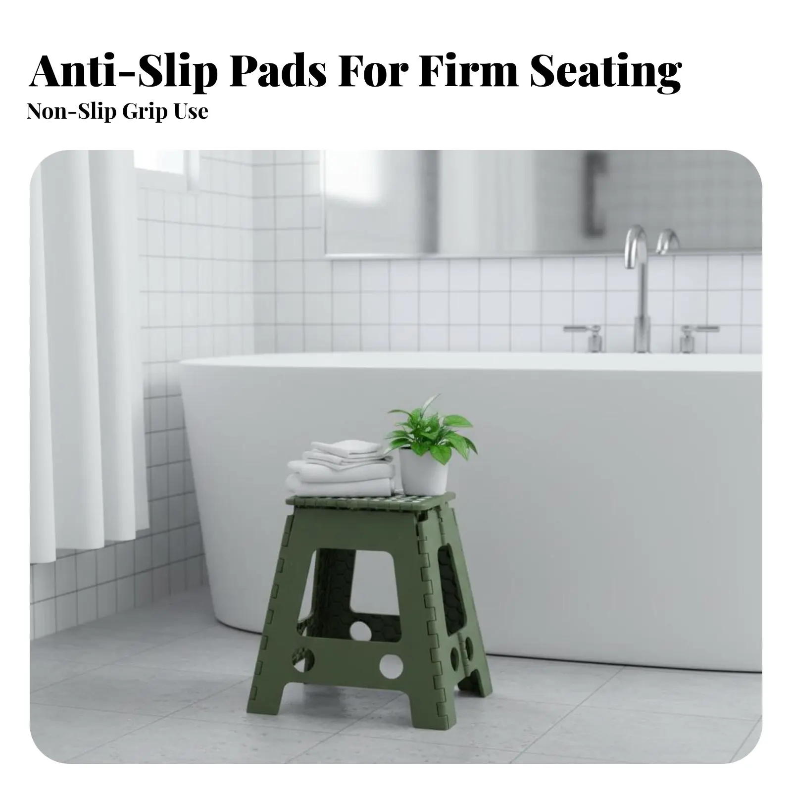 foldable Step Stool Foldable Design foldable Step step Space-Saving Reinforced framework for Bathroom, Camping, @trip
