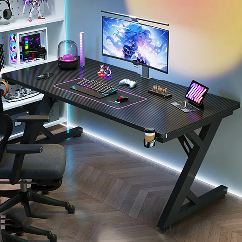 Crafts Ästhetischer Büroschreibtisch, großes Design, weiß, moderner Gaming-Schlafzimmer-Büroschreibtisch, stehend, minimalistisch, Biurko, trendige Möbel