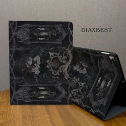 Suitable for iPad protective cover, dark Gothic style, acrylic, anti-bending, with pen slot