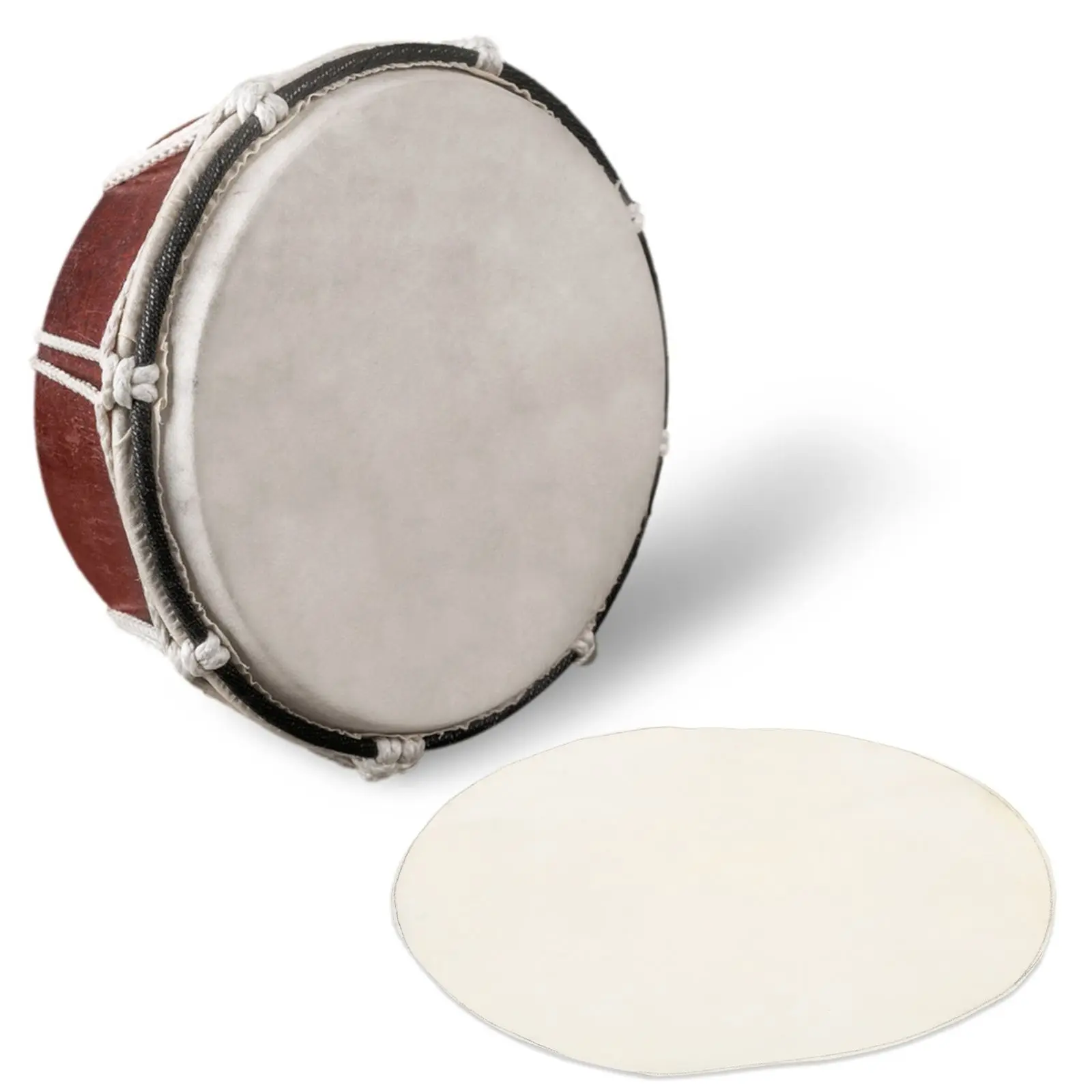 

2pcs 40cmGoat Skin Drum Heads Pure Sound Drum Skin Replacement For African Drum Cherry Blossom Hand Drum Drumhead
