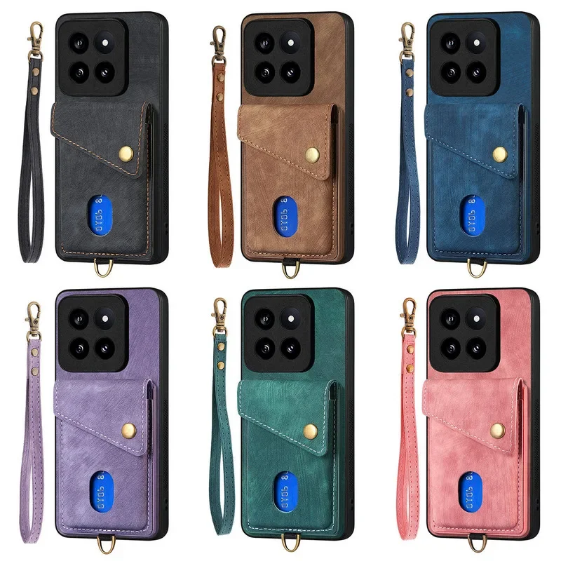 For Xiaomi 14T Pro 5G 2024 Luxury Case For Xiaomi 13T 14 13 12T 11T Pro Leather Back Cover Mi 13 Ultra 12 11 10T Lite 12X Funda