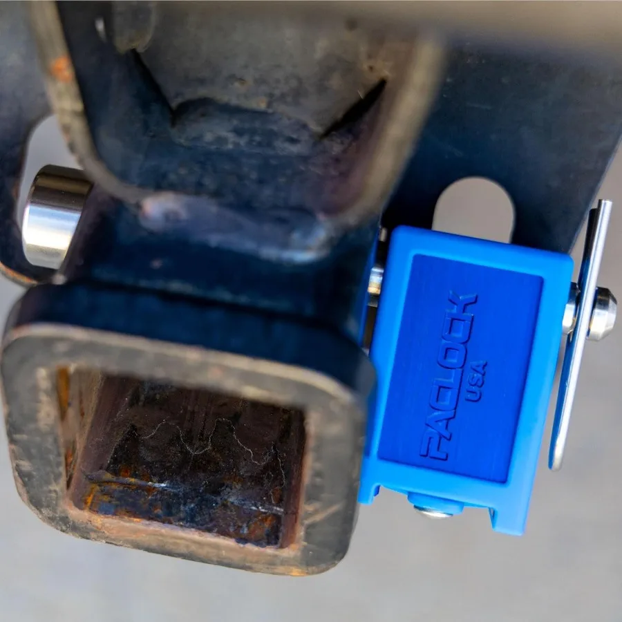 

PACLOCK's UCS-80A-200 Trailer Hitch Lock with 5/8 Pin for 2 Receivers High-Performance 6-Pin Cylinder Design One Lock Keyed to