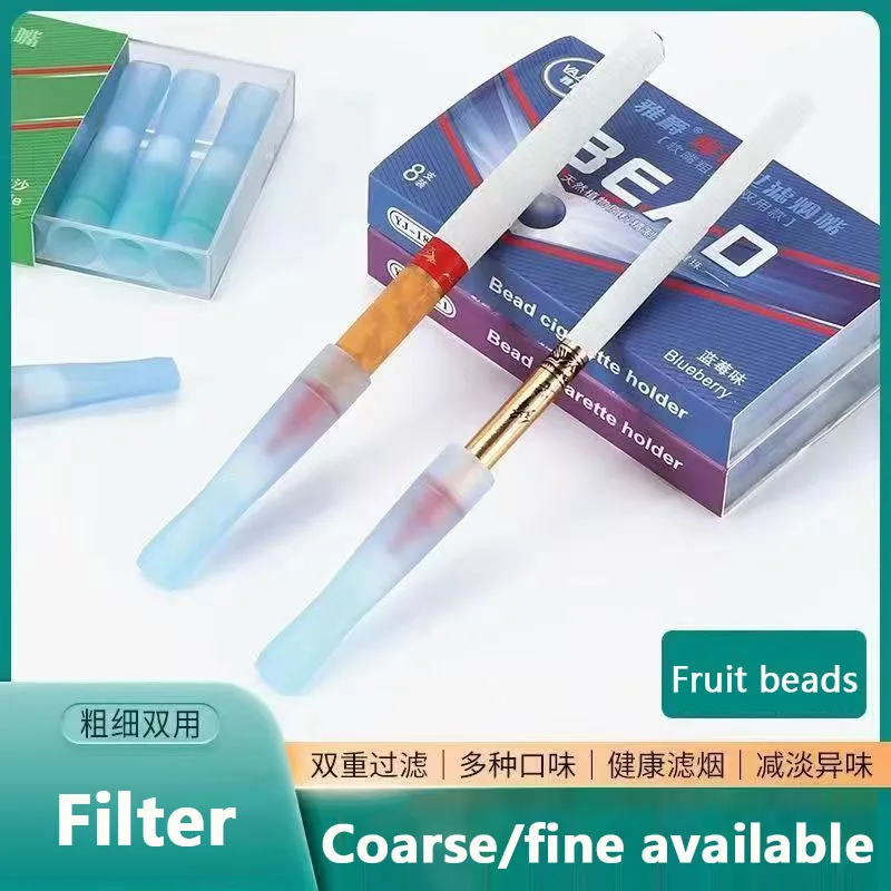 8PCS/Pack crush ball filters Ice Rose Grape Mint 70% tar reduction Nanobeam filter cotton leakproof case For adult smokers