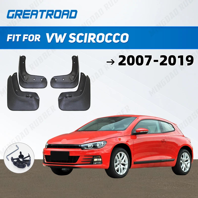 For Volkswagen Scirocco 2007-2019 2008 2009 2010 2012 2013 2014 2015 Fender Mudflaps Splash Guards  Mudguards Mud Flaps car