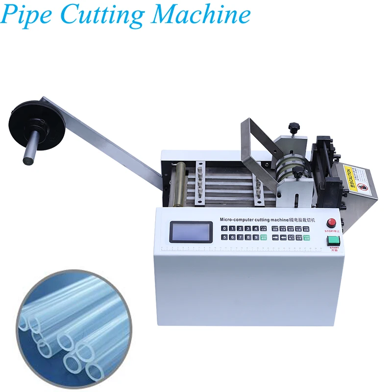 DG-100B Automatic Computer Pipe Cutting Machine Heat Shrinkable Wire Cable Tube Pvc Paper Cutting Machine Wire Cutter 220V
