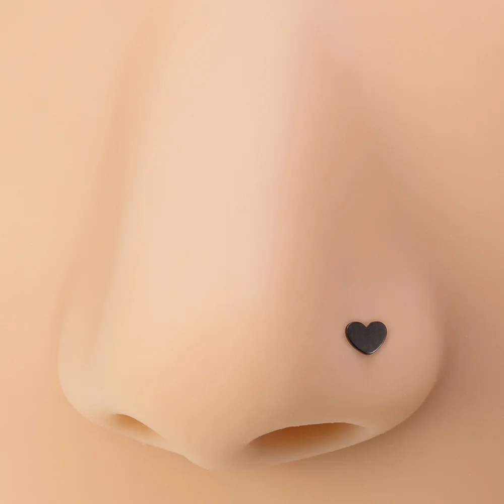 5 Stück Nasenringe für Frauen 20G Schraube Nasenstecker Herz Mond Stern Kugel Edelstahl Nasenloch Piercing Septum Knorpel Schmuck – Detail 15