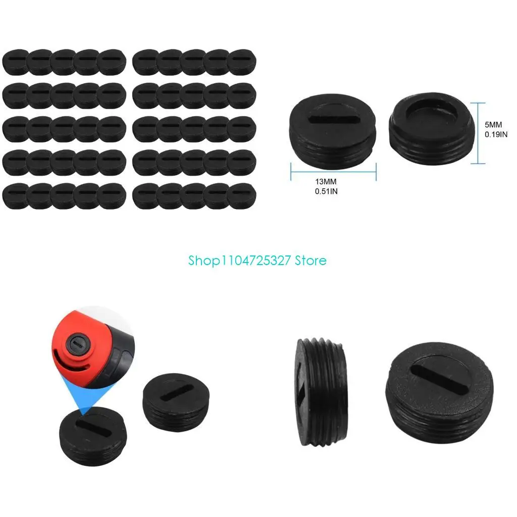 

D8KF Pack of 50 Carbon Brush Cover Round Rubber Nut Stopper Holder Caps Case