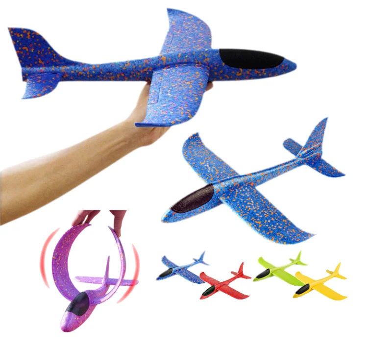 Big Foam Plane Flying Glider Toy Hand Throw Styrofoam Airplane Outdoor Game Aircraft Model Fun Toys Aircraft for Boys Gift