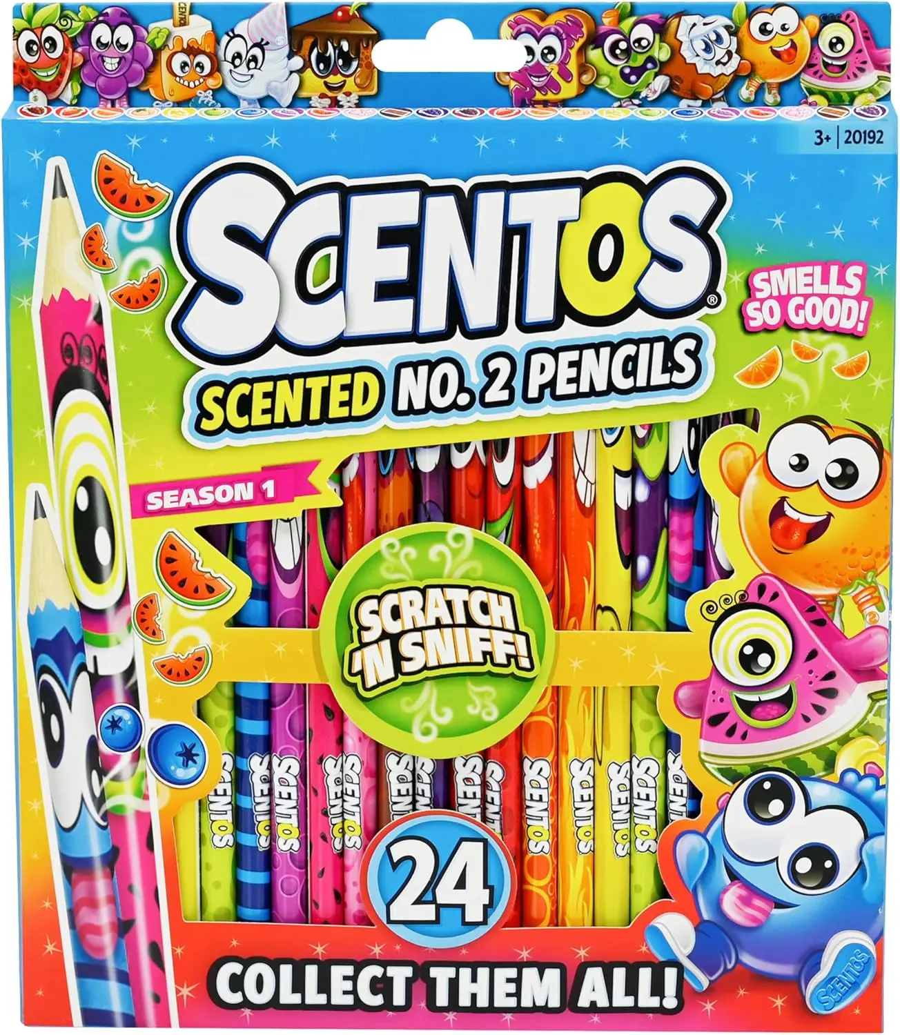 

Scented Pencils for Kids - No.2 Lead with Fruit Eraser - 24 Pack for School Supplies
