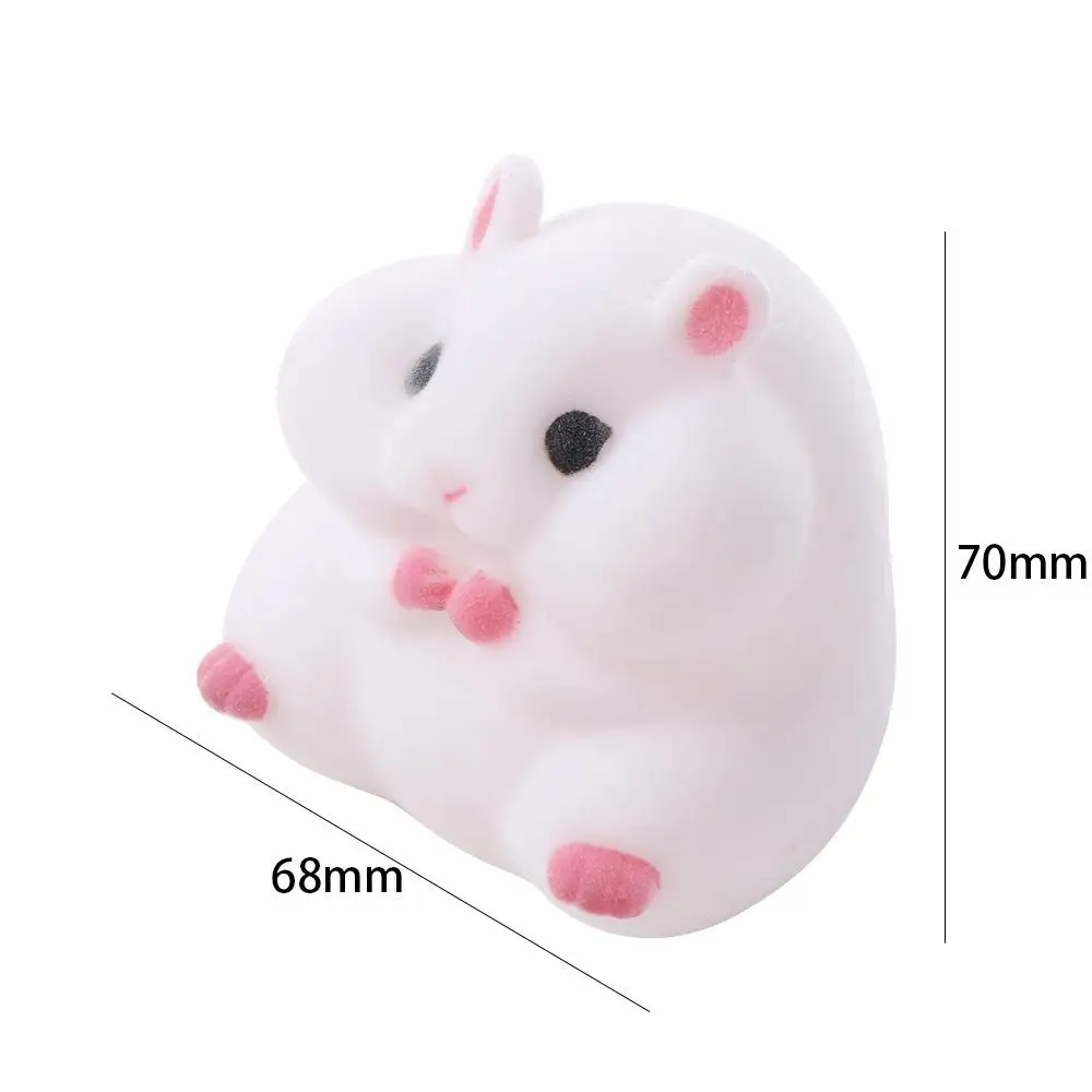 Gift Flocking Plush Dolls Stress Relief Fatty Milky Soft Hamster Gashapon Toys Gashapon Hamster Capsule Toys Capsule Hamster