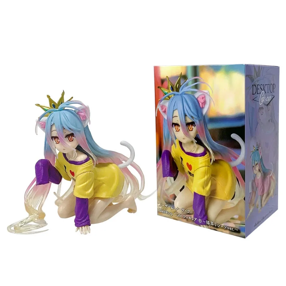 Na Stanie Śliczne Figurki Animacyjne Shiro z NO GAME NO LIFE 10CM Ozdoby Kolekcjonerskie Modele Zabawki Prezenty Prezent na Boże Narodzenie