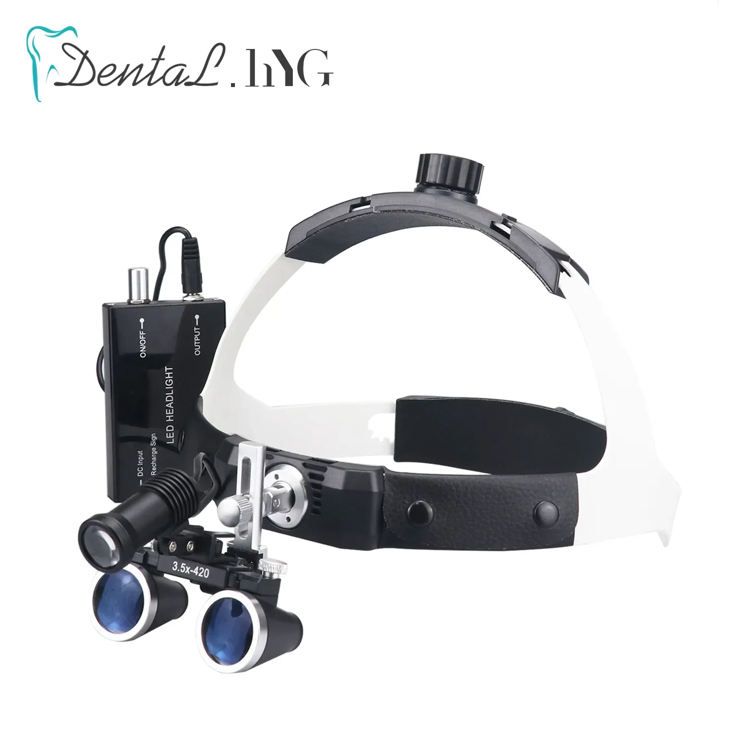 HARBOR Dental Surgical LED Headlight Headband Binocular Loupes Brightness Spot Ajustable Headlamp