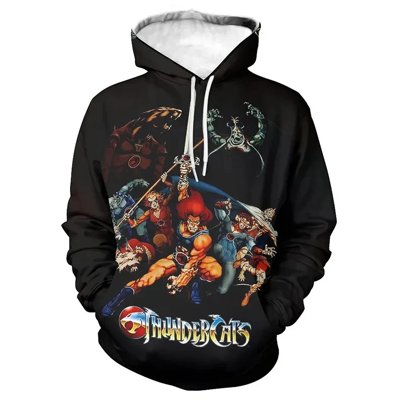 Thundercats Hoodies Anime 3D Print Streetwear Men Women Fashion Sweatshirts Oversized Hoodie Kids Pullovers Tracksuits Clothing