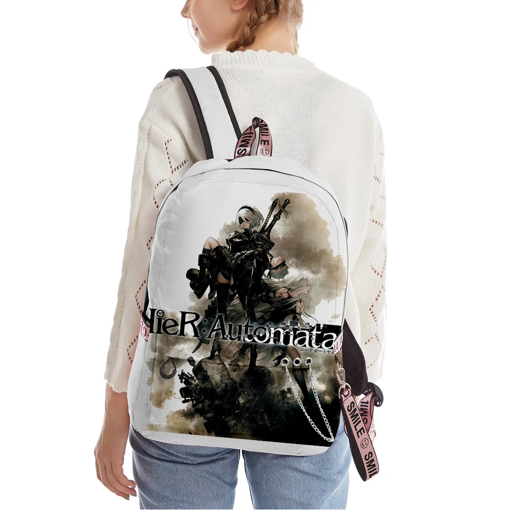 

NieR:Automata Ver1.1a New Backpack Game Pattern Work Casual Travel Classic Backpack Men Woman large Black