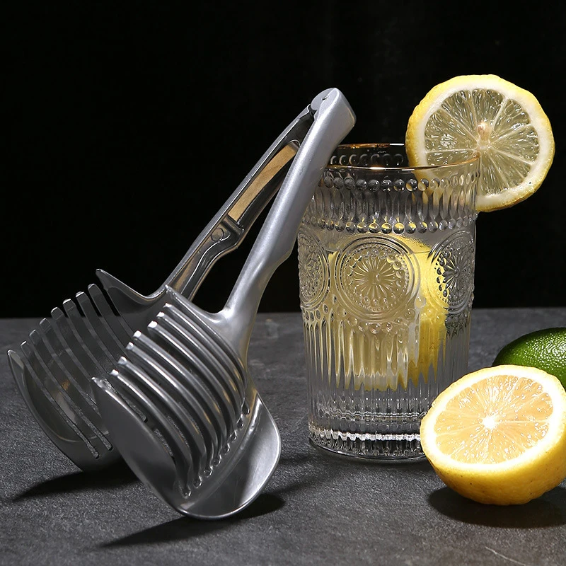 Aluminum Alloy Lemon Cutter Tomato Slicer Handheld Orange Fruit Onion Egg Luncheon Meat Slicer Food Tong Kitchen Gadgets Item