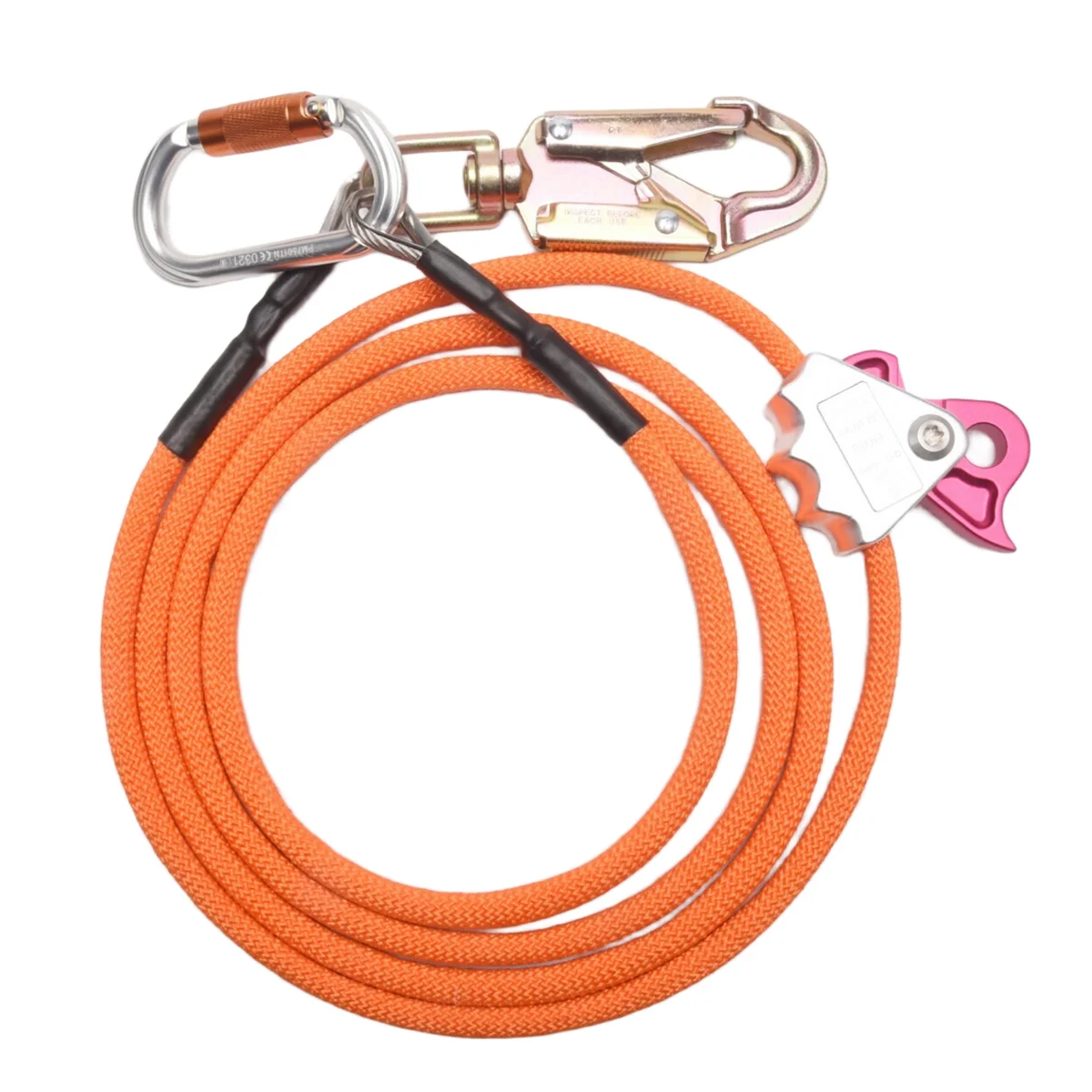 RUAI Kit linea di ribaltamento con nucleo in filo di acciaio Corda di posizionamento per arrampicata regolabile per arrampicatori Scalatori di alberi all'aperto