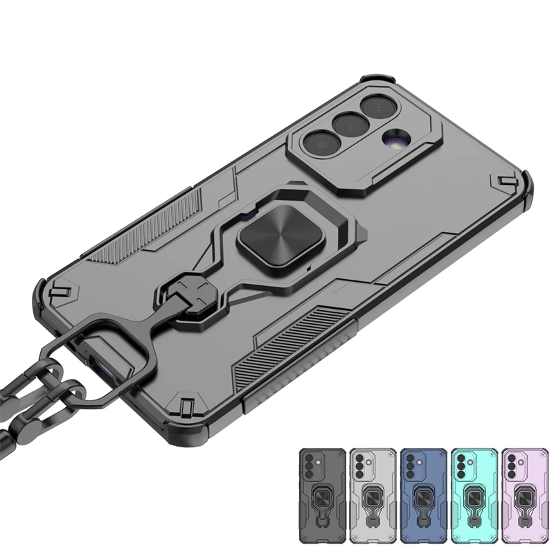 For Samsung Galaxy A57 Case Phone Stand Protector Samsung A57 Cover Shockproof TPU PC Armor Magnetic Finger Ring Galaxy A57 Case
