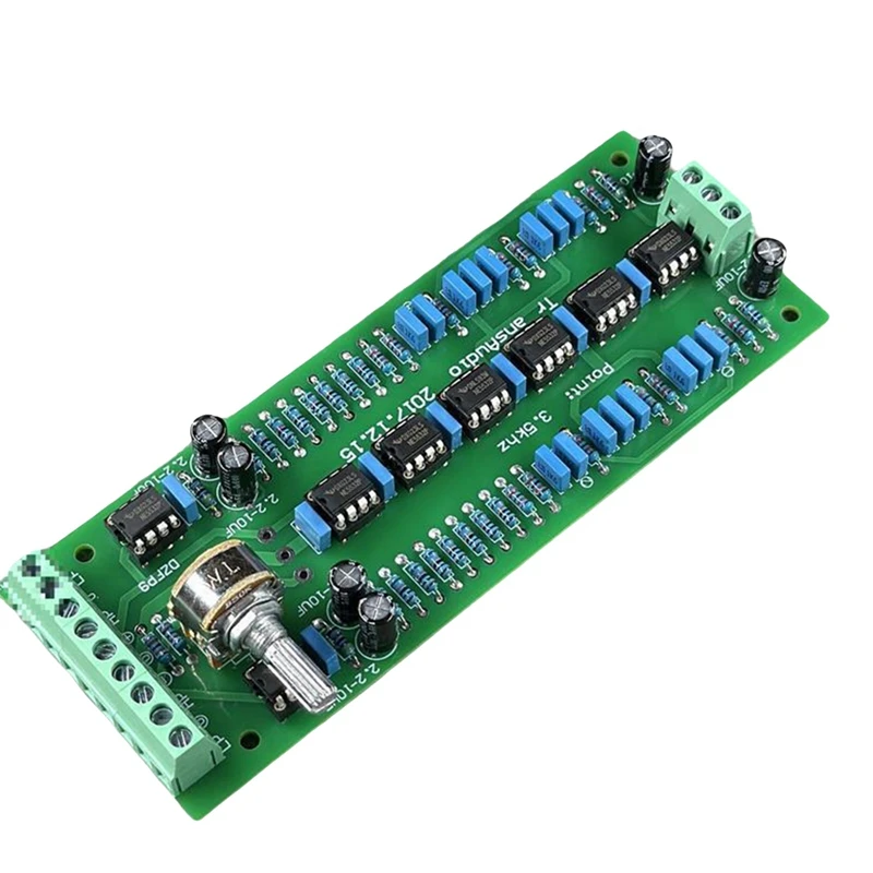 Dlhifi Bass Treble 2Way Crossover Audio Board NE5532P Frequency Divider Crossover Filters For Audio Amplifier System