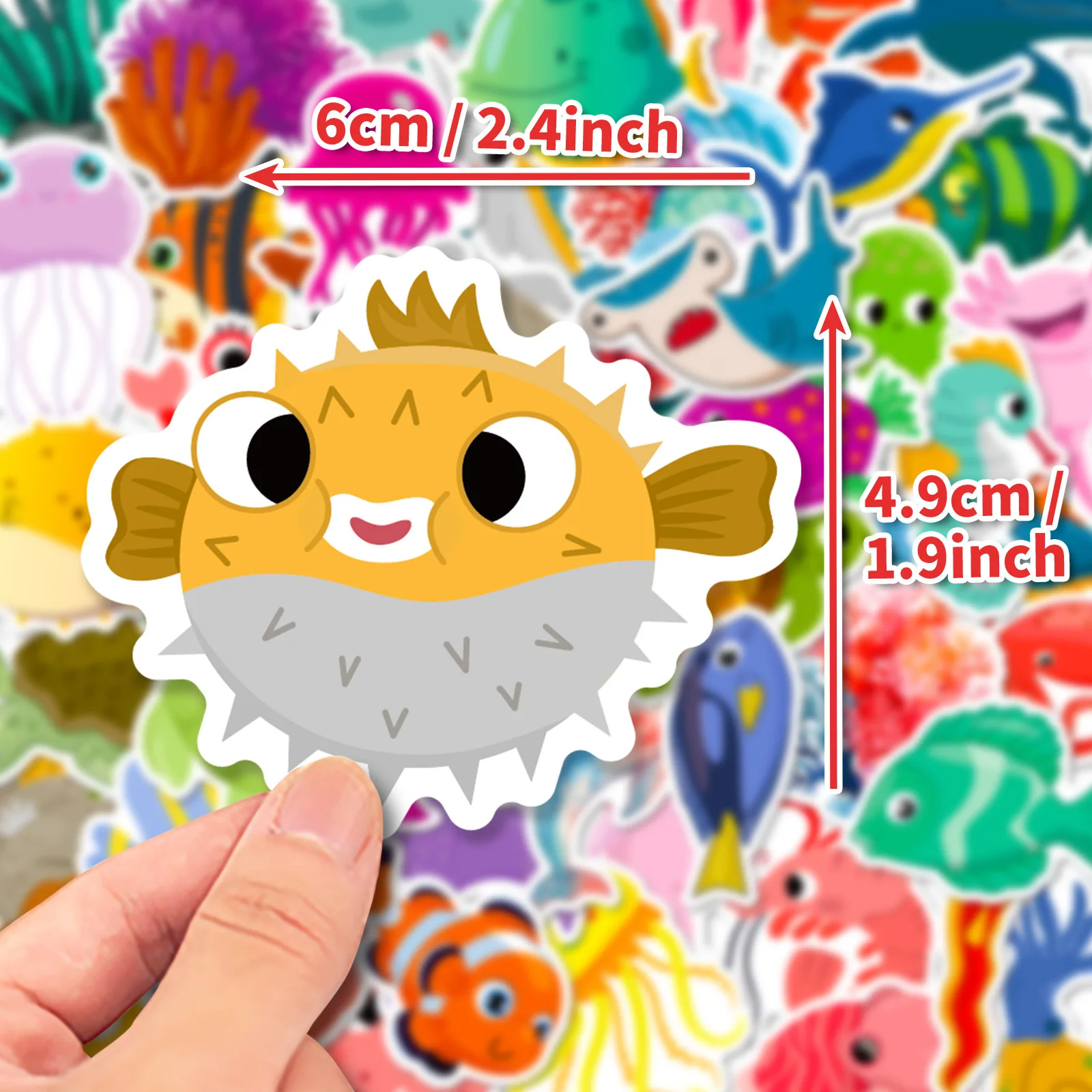 50Pcs Marine Life Stickers Aqu - Marine Life Aquariums ulasan dan harga