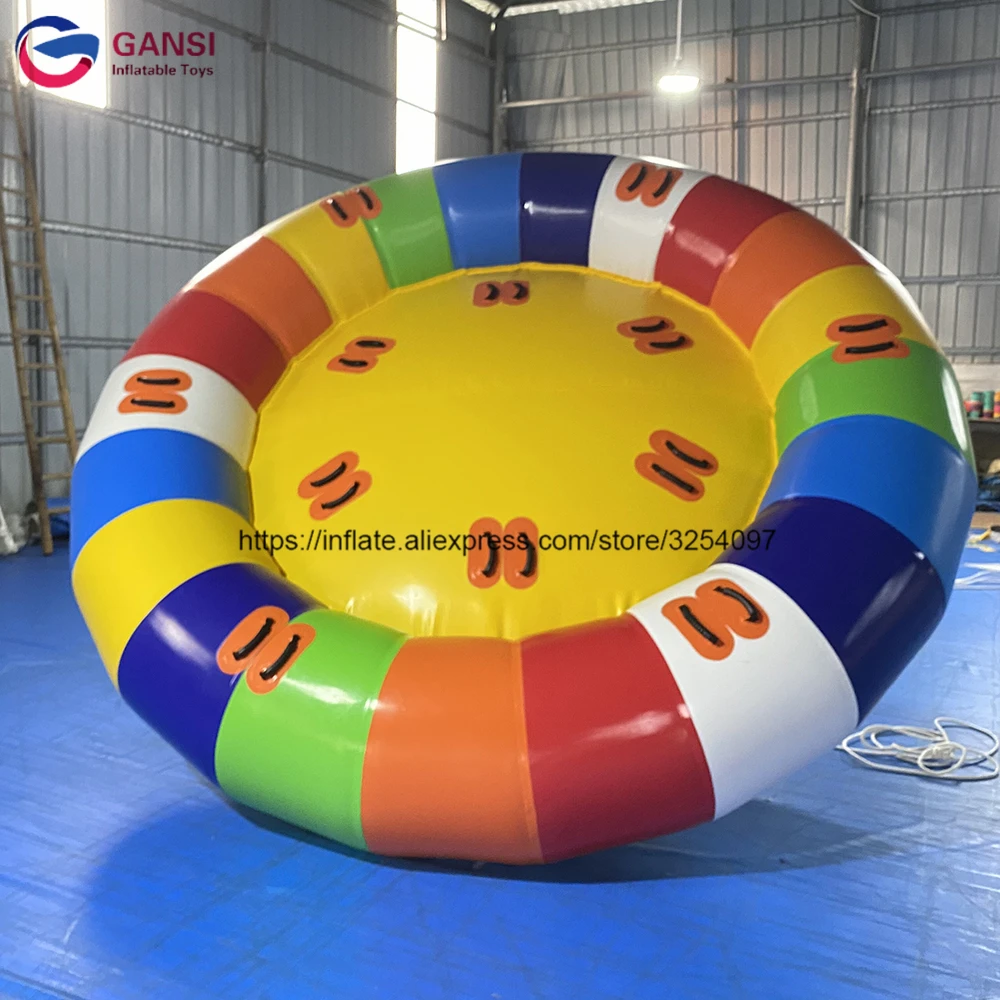 

Flying Water Boat Inflatable Floating Saturn 4m Diameter Inflatable Disco Towable Boat With Air Pump