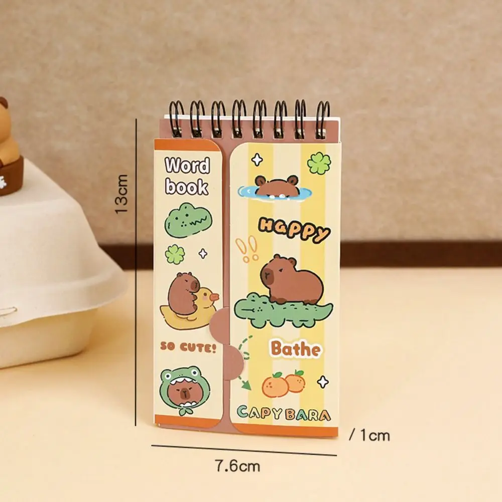Multifunction Mini Planner Notebook Cartoon Portable Cartoon Capybara Notepads Stationery Cute Kawaii Capybara Notebook