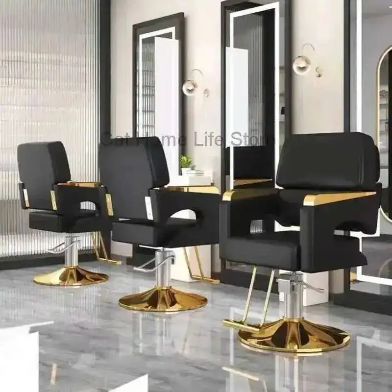 Forbici da barbiere vintage Salone idraulico Sedie professionali Sedia Pompa Bellezza Lavaggio Taglio Capelli Trucco Offerta rossa Vanità girevole