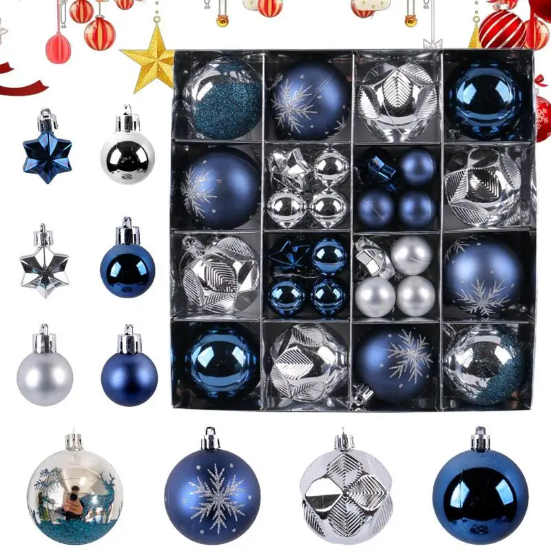 Shatterproof Christmas Balls 44X Christmas Tree Ball Decorations Retro Cracks Design Christmas Tree Ball For Holiday Wedding