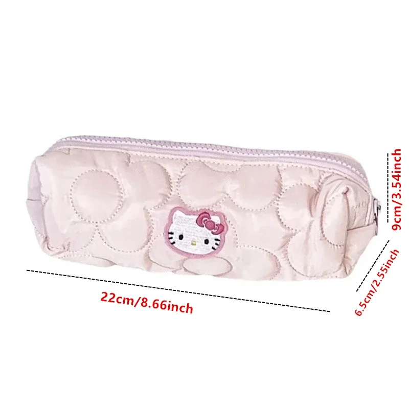 2024 Sanrio Hello Kitty Astuccio per matite Astuccio per penne di grande capacità Simpatico gatto Kt Borsa per cosmetici Forniture per studenti per ragazze Regali di cancelleria