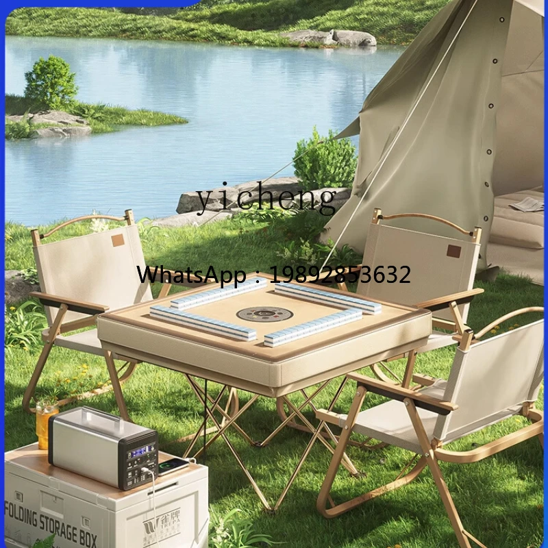 Z1 camping automatic mahjong machine portable picnic mahjong table household storage